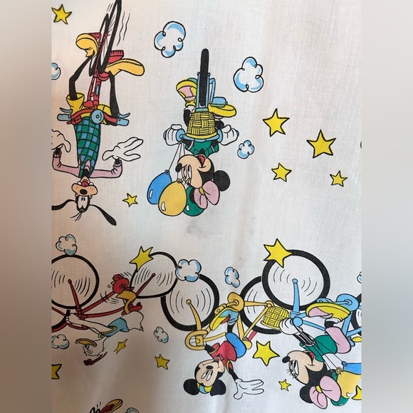 Vintage Mickey and friends Disney Flat Sheet - Picture 3 of 5
